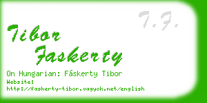 tibor faskerty business card